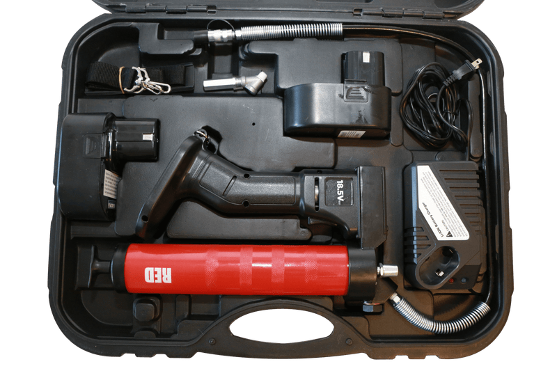 COLOR-CODED BATTERY-OPERATED GREASE GUNS