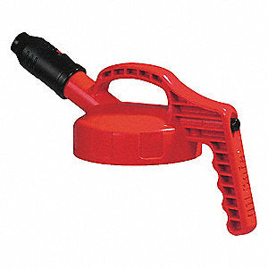 OilSafe Red Stumpy (Wide) Spout Lid - 100508 - RelaWorks