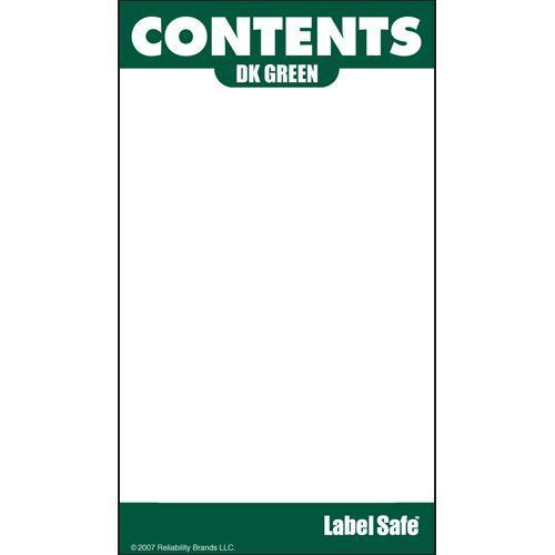 OilSafe Darl Green ID Label, Adhesive Paper, 2" x 3.5" - 282103 - RelaWorks