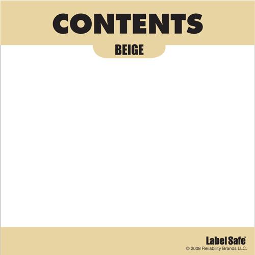OilSafe Beige ID Label, Outdoor Paper, 3.25"x3.25" - 280300 - RelaWorks