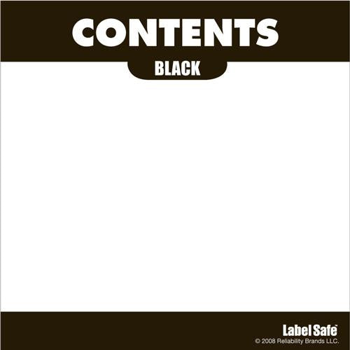 OilSafe Black ID Label, Outdoor Paper, 3.25" x 3.25" - 280301 - RelaWorks