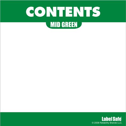 OilSafe Mid Green ID Label, Outdoor Paper, 3.25" x 3.25" -280305 - RelaWorks