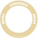 OilSafe Beige ID Label, Outdoor Paper, 2" Circle - 280500 - RelaWorks
