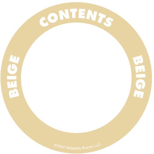 OilSafe Beige ID Label, Outdoor Paper, 2" Circle - 280500 - RelaWorks