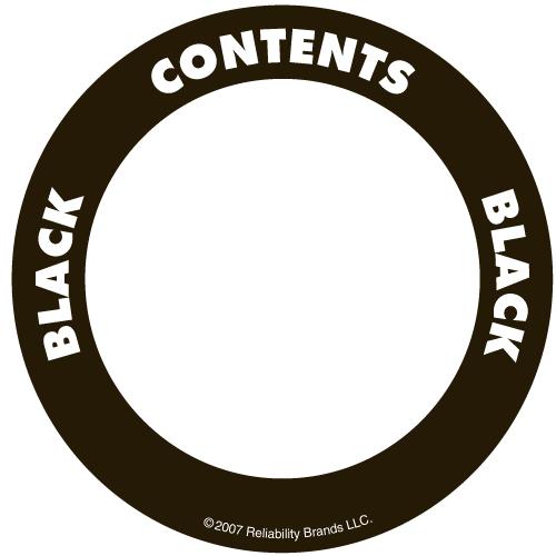 OilSafe Black ID Label, Outdoor Paper, 2" Circle - 280501 - RelaWorks