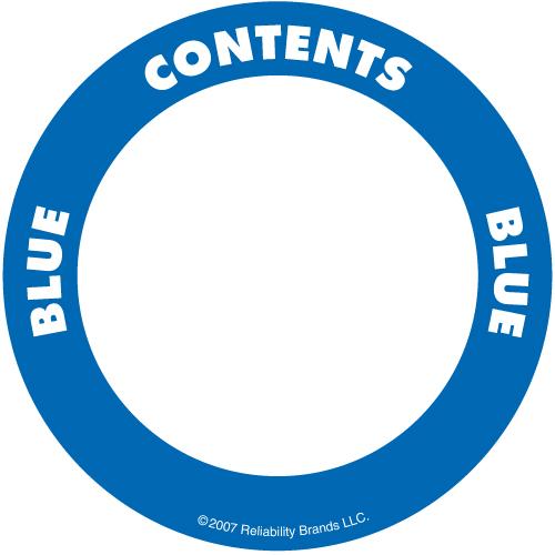 OilSafe Blue ID Label, Outdoor Paper, 2" Circle - 280502 - RelaWorks