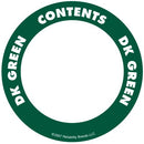 OilSafe Dark Green ID Label, Outdoor Paper, 2" Circle - 280503 - RelaWorks