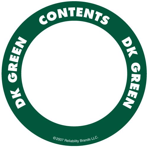 OilSafe Dark Green ID Label, Outdoor Paper, 2" Circle - 280503 - RelaWorks