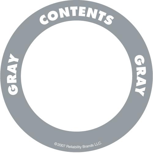 OilSafe Gray ID Label, Outdoor Paper, 2" Circle - 280504 - RelaWorks