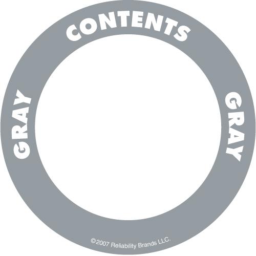 OilSafe Gray ID Label, Outdoor Paper, 2" Circle - 280504 - RelaWorks