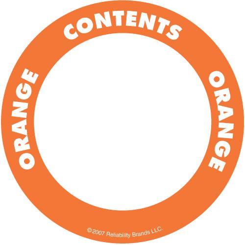 OilSafe Orange ID Label, Outdoor Paper, 2" Circle - 280506 - RelaWorks