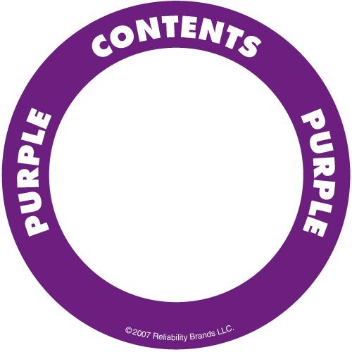 OilSafe Purple ID Label, Outdoor Paper, 2" Circle - 280507 - RelaWorks