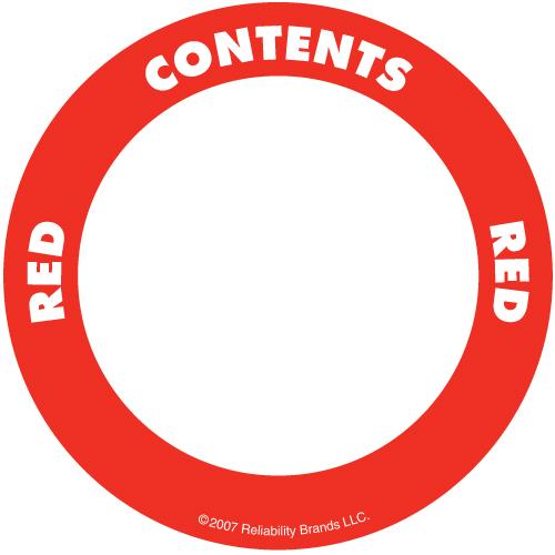 OilSafe Red ID Label, Outdoor Paper, 2" Circle - 280508 - RelaWorks