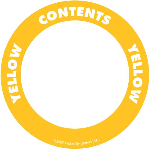 OilSafe Yellow ID Label, Outdoor Paper, 2" Circle - 280509 - RelaWorks