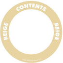 OilSafe Beige ID Label, Adhesive Paper, 2" Circle 282200 - RelaWorks