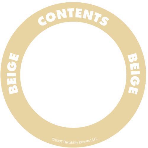 OilSafe Beige ID Label, Adhesive Paper, 2" Circle 282200 - RelaWorks