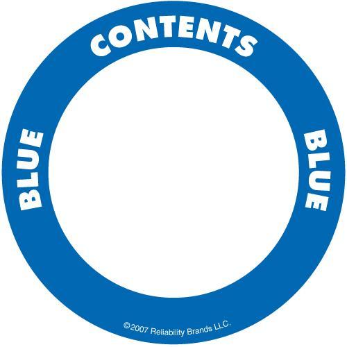 OilSafe Blue ID Label, Adhesive Paper, 2" Circle - 282202 - RelaWorks