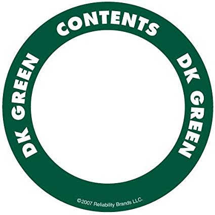 OilSafe Dark Green ID Label, Adhesive Paper, 2" Circle - 282203 - RelaWorks