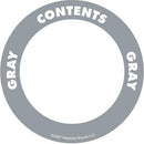 OilSafe Gray ID Label, Adhesive Paper, 2" Circle - 282204 - RelaWorks