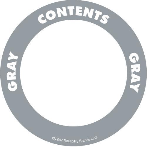 OilSafe Gray ID Label, Adhesive Paper, 2" Circle - 282204 - RelaWorks