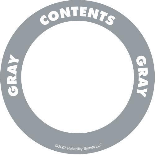 OilSafe Gray ID Label, Outdoor Paper, 2" Circle - 280504 - RelaWorks