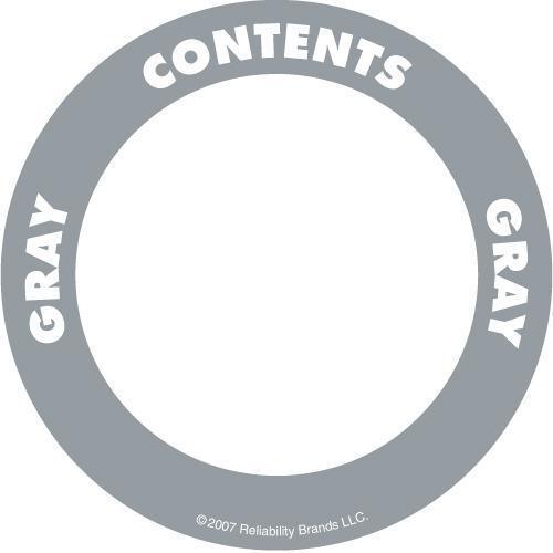 OilSafe Gray ID Label, Outdoor Paper, 2" Circle - 280504 - RelaWorks