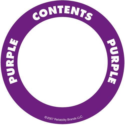 OilSafe Purple ID Label, Adhesive Paper, 2" Circle - 282207 - RelaWorks