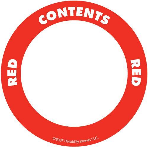 OilSafe Red ID Label, Adhesive Paper, 2" Circle - 282208 - RelaWorks