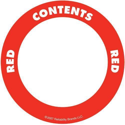 OilSafe Red ID Label, Outdoor Paper, 2" Circle - 280508 - RelaWorks