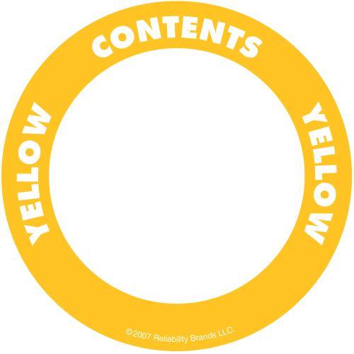 OilSafe Yellow ID Label, Adhesive Paper, 2" Circle - 282209 - RelaWorks