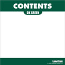 OilSafe Dark Green ID Label, Adhesive Paper, 3.25" x 3.25" - 282303 - RelaWorks