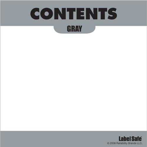 OilSafe Gray ID Label, Adhesive Paper, 3.25" x 3.25" - 282304 - RelaWorks