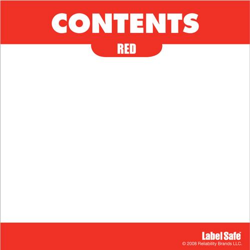 OilSafe Red ID Label, Adhesive Paper, 3.25" x 3.25" - 282308 - RelaWorks