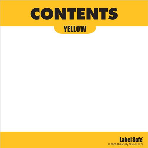 OilSafe Yellow ID Label, Adhesive Paper, 3.25" x 3.25" - 282309 - RelaWorks