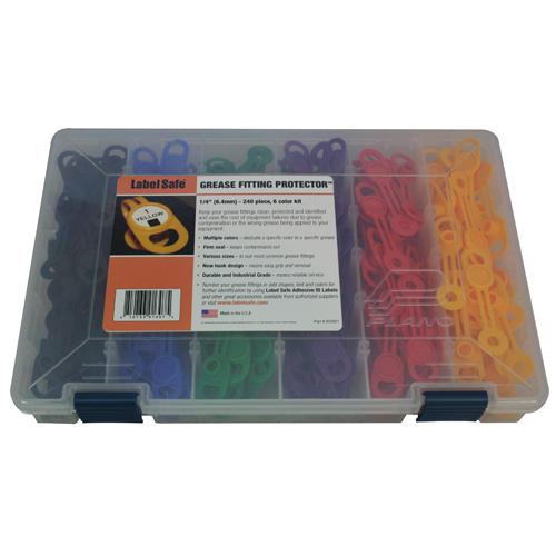 OilSafe Grease Fitting Protector Kit 13/32" 6 Color - 900922 - RelaWorks